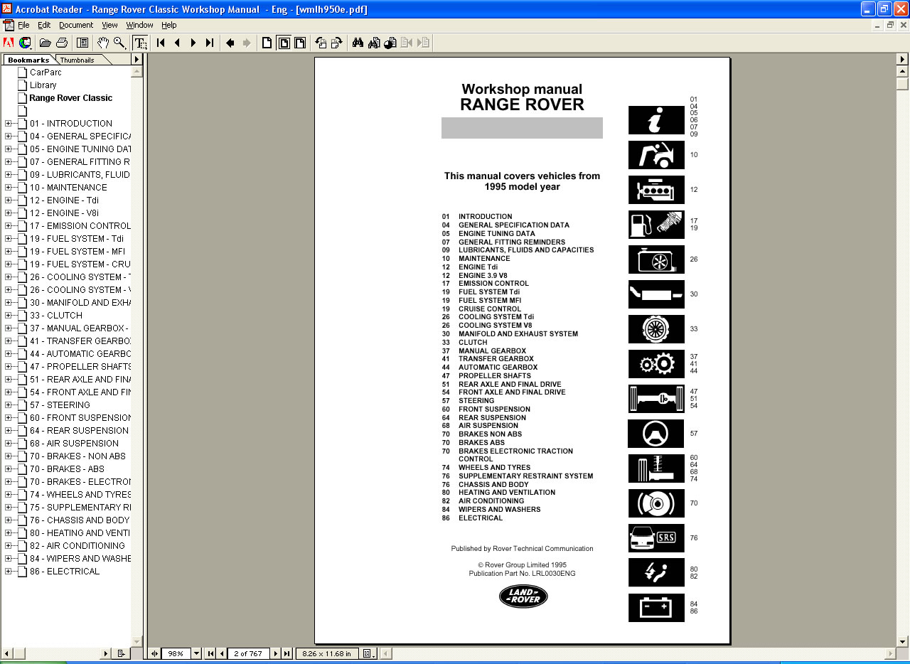 Range Rover, Discovery &amp; Freelander Workshop Manuals on CD